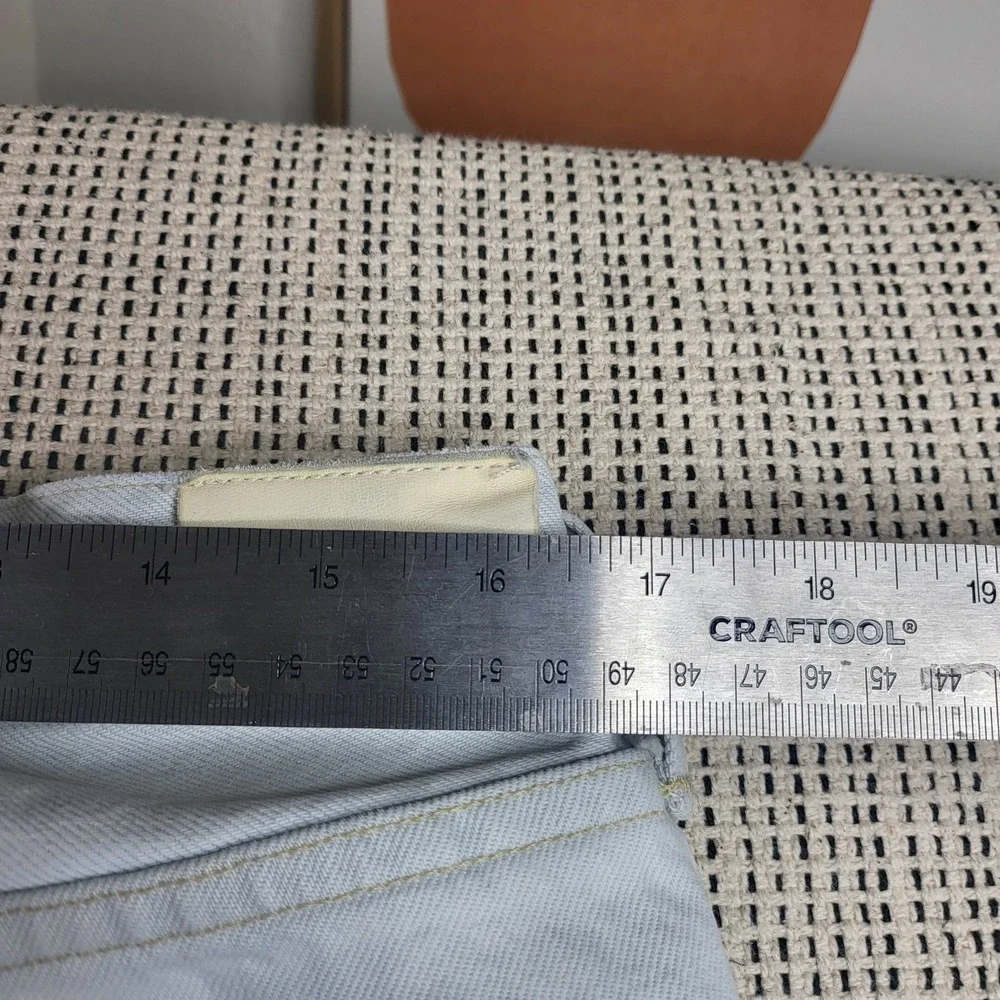Citizens of Humanity Jeans W 31 Light Blue Emerson‎ Crop Slim Boyfriend Raw Hem